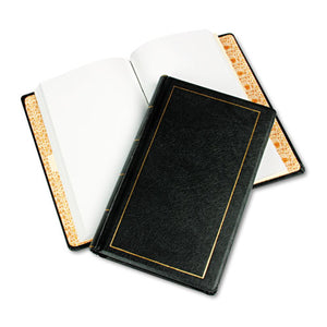 ESWLJ039531 - Looseleaf Minute Book, Black Leather-Like Cover, 250 Unruled Pages, 8 1-2 X 14