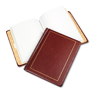 ESWLJ039611 - Looseleaf Minute Book, Red Leather-Like Cover, 250 Unruled Pages, 8 1-2 X 11