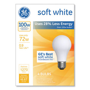 ESGEL66248 - ENERGY-EFFICIENT A19 HALOGEN BULB, SOFT WHITE 53 W, 4/PACK