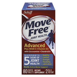 ESMOV97007 - Move Free Advanced Plus Msm & Vitamin D3 Joint Health Tablet, 80 Count