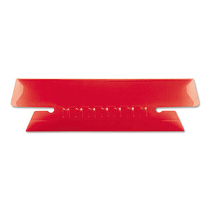 ESPFX4312RED - Hanging File Folder Tabs, 1/3 Tab, 3 1/2 Inch, Red Tab/white Insert, 25/pack