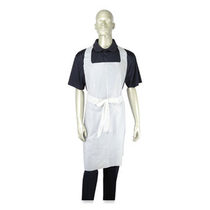 Apron,poly,hvywt,28x46,wh