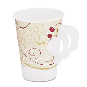 ESSCC378HSMSYM - Hot Cups, W/paper Handle, Symphony Design, 8oz, Beige, 1000/carton