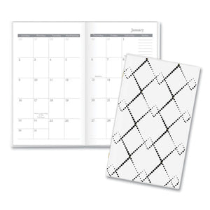 Mackenzie 2-year Monthly Planner, 6 X 3.5, Black-white Geo, 2022-2023