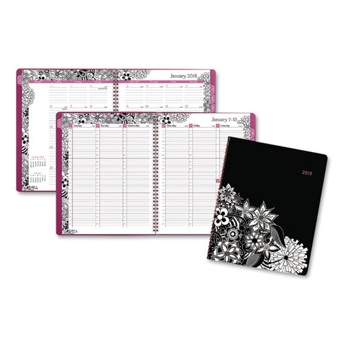 ESAAG589905 - FLORADOODLE PROFESSIONAL WEEKLY-MONTHLY PLANNER, 9 3-8 X 11 3-8, 2019
