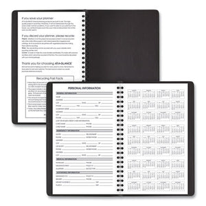 ESAAG7007505 - WEEKLY APPOINTMENT BOOK RULED FOR HOURLY APPOINTMENTS, 4 7-8 X 8, BLACK, 2019