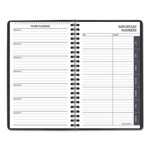 ESAAG7080005 - DAILY APPOINTMENT BOOK WITH 15-MINUTE APPOINTMENTS, 8 X 4 7-8, BLACK, 2019