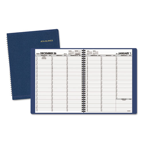 ESAAG7095020 - WEEKLY APPOINTMENT BOOK, 8 1-4 X 10 7-8, NAVY, 2019