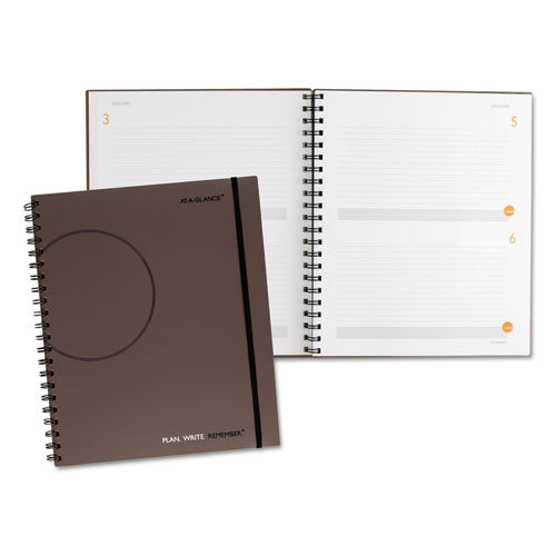 ESAAG80620430 - Plan. Write. Remember. Planning Notebook Two Days Per Page, 8 3-8 X 11, Gray
