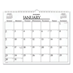 Business Monthly Wall Calendar, 15 X 12, White-black Sheets, 12-month (jan To Dec): 2022