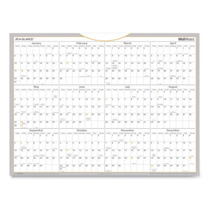 ESAAGAW506028 - WALLMATES SELF-ADHESIVE DRY ERASE YEARLY CALENDAR, 24 X 18, 2019