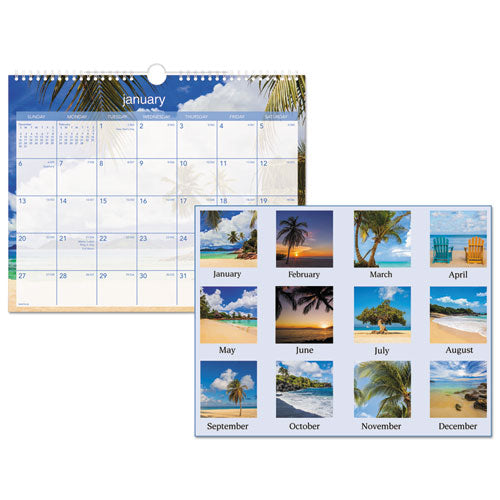 ESAAGDMWTE828 - TROPICAL ESCAPE WALL CALENDAR, 15 X 12, 2019