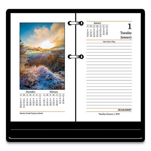 ESAAGE41750 - PHOTOGRAPHIC DESK CALENDAR REFILL, 3 1-2 X 6, 2019