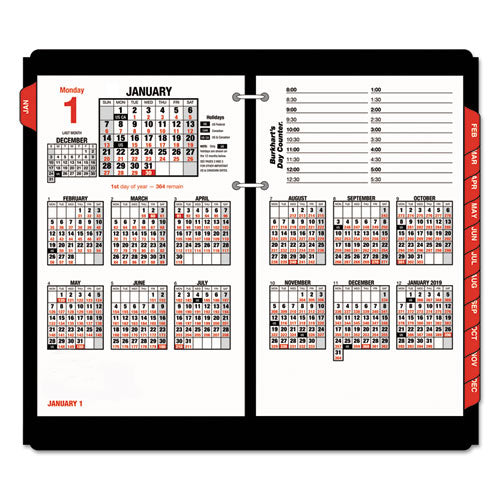 ESAAGE71250 - BURKHART'S DAY COUNTER DESK CALENDAR REFILL, 4 1-2 X 7 3-8, WHITE, 2019