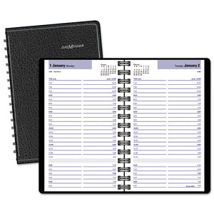 ESAAGG10000 - DAYMINDER DAILY APPOINTMENT BOOK W-15-MINUTE APPTS, 8 X 4 7-8, BLACK, 2019