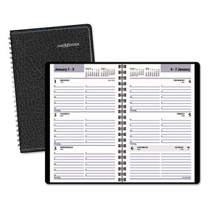 ESAAGG20000 - DAYMINDER BLOCK FORMAT WEEKLY APPOINTMENT BOOK, 4 7-8 X 8, BLACK, 2019
