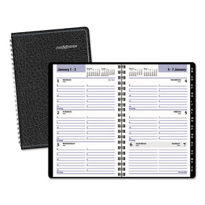 ESAAGG21000 - DAYMINDER BLOCK FORMAT WEEKLY APPT BOOK W-CONTACTS SECT, 4 7-8 X 8, BLACK, 2019