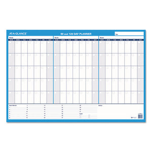 ESAAGPM23928 - 90-120-Day Undated Horizontal Erasable Wall Planner, 36 X 24, White-blue,