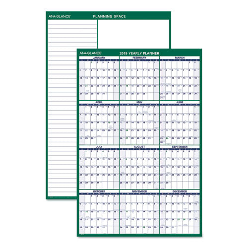 ESAAGPM31028 - VERTICAL ERASABLE WALL PLANNER, 32 X 48, 2019