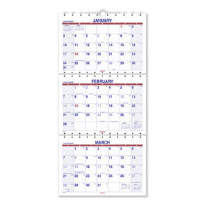 ESAAGPMLF1128 - MOVE-A-PAGE THREE-MONTH WALL CALENDAR, 12 X 26 1-2, MOVE-A-PAGE, 2019