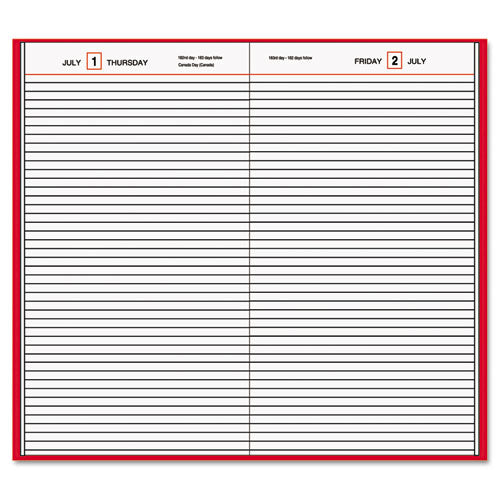 ESAAGSD37613 - STANDARD DIARY DAILY DIARY, RECYCLED, RED, 7 11-16 X 12 1-8, 2019