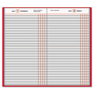 ESAAGSD37713 - STANDARD DIARY RECYCLED DAILY JOURNAL, RED, 7 11-16 X 12 1-8, 2019