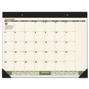 ESAAGSK32G00 - RECYCLED MONTHLY DESK PAD, 22 X 17, 2019