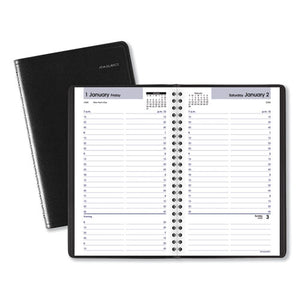 ESAAGSK4400 - DAYMINDER DAILY APPOINTMENT BOOK W-HOURLY APPTS, 8 X 4 7-8, BLACK, 2019