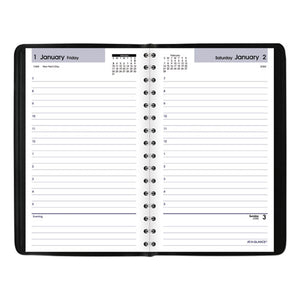 ESAAGSK4400 - DAYMINDER DAILY APPOINTMENT BOOK W-HOURLY APPTS, 8 X 4 7-8, BLACK, 2019