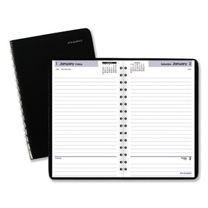 ESAAGSK4600 - DAYMINDER DAILY APPOINTMENT BOOK WITH OPEN SCHEDULING, 8 X 4 7-8, BLACK, 2019