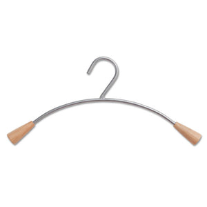 ESABAPMCIN6 - Metal And Wood Coat Hangers, 6-set, Gray-mahogany