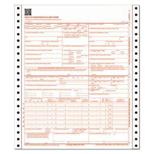 Cms Health Insurance Claim Form, 9-1-2 X 11, Three-part, 100 Continuous Forms