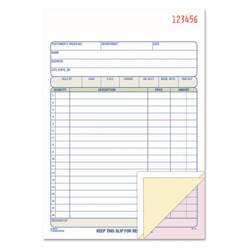 ESABFDC5805 - 2-Part Sales Book, 7 15-16 X 5 9-16, Carbonless, 50 Sets-book