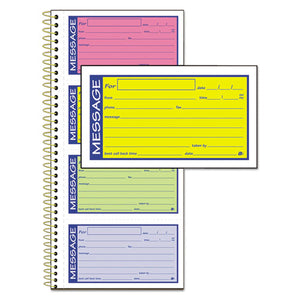 ESABFSC1153RB - Wirebound Telephone Message Book, Two-Part Carbonless, 200 Forms