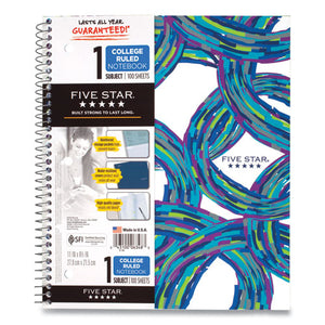 Style Wirebound Notebook, Medium-college Rule, Assorted Colors, 8.5 X 11, 100 Sheets