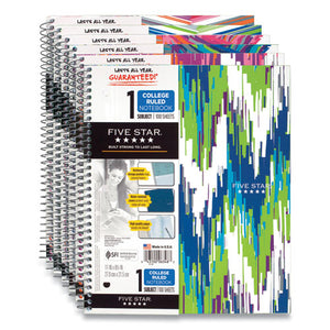 Style Wirebound Notebook, Medium-college Rule, Assorted Colors, 8.5 X 11, 100 Sheets