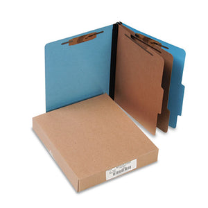 ESACC15662 - Colorlife Presstex Classification Folders, Letter, 6-Section, Light Blue, 10-box
