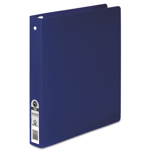 ESACC39712 - Accohide Poly Round Ring Binder, 35-Pt. Cover, 1" Cap, Dark Blue