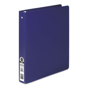 Accohide Poly Round Ring Binder, 3 Rings, 1" Capacity, 11 X 8.5, Blue