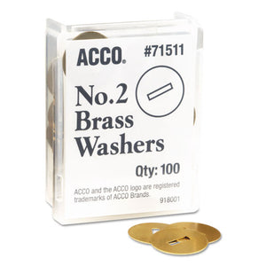 ESACC71511 - Washers For Two-Piece Paper Fasteners, 1-2" Cap, 1 1-4" Diameter, Gold, 100-box