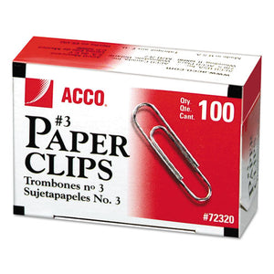 ESACC72320 - PAPER CLIPS, MEDIUM (NO. 3), SILVER, 1000-PACK