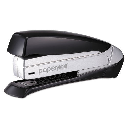 ESACI1433 - INSPIRE SPRING-POWERED PREMIUM DESKTOP STAPLER, 20-SHEET CAPACITY, BLACK-SILVER