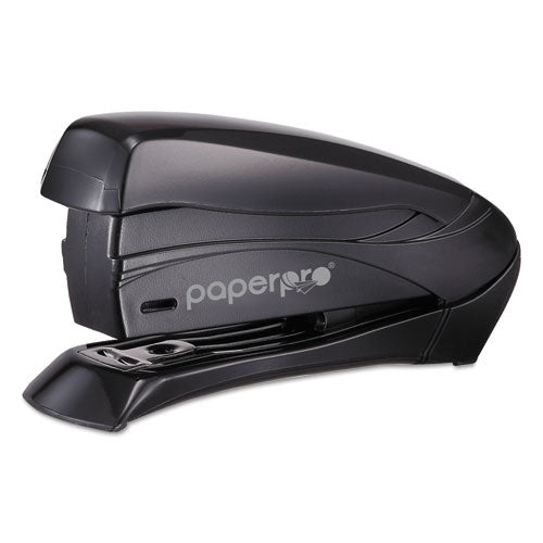 ESACI1493 - INSPIRE SPRING-POWERED COMPACT STAPLER, HALF-STRIP, 15-SHEET CAPACITY, BLACK