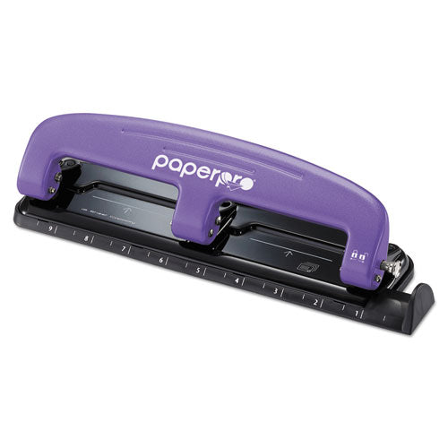 ESACI2105 - Inpress Three-Hole Punch, 12-Sheet Capacity, Purple-black