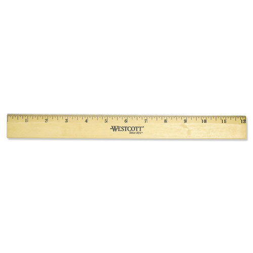ESACM05011 - Wood Ruler With Single Metal Edge, 12"