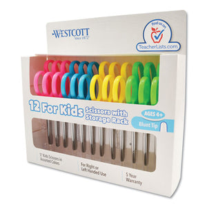 ESACM13140 - Kids Scissors, 5" Blunt, Assorted, 12-pack