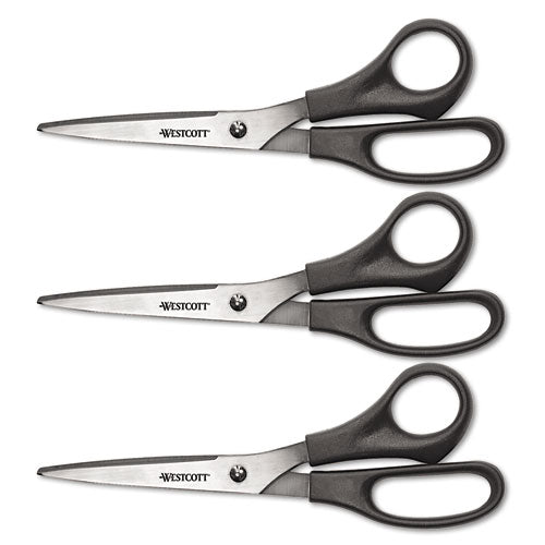 ESACM13402 - Value Line Stainless Steel Shears, 8" Long, 3-pack