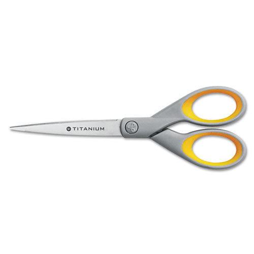 ESACM13526 - Titanium Bonded Scissors With Soft Grip Handles, 7" Straight