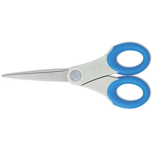 ESACM14648 - Soft Handle Scissors With Antimicrobial Protection, Blue, 7" Straight