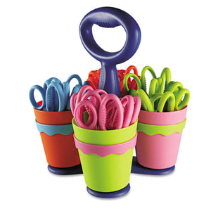 ESACM14756 - School Scissors Caddy W-24 Pairs Of Kids' Scissors W-microban, 5" Blunt